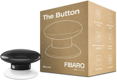 FIBARO The Button Black / Z-Wave Plus Drahtlose Tragbare Schalt-Knopf, Schwarz, FGPB-101-2, Schwarz