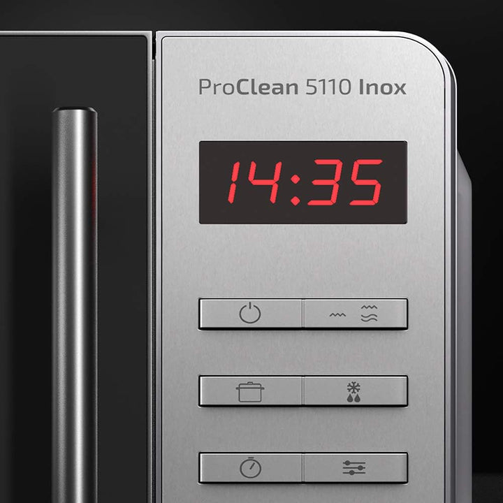 Cecotec Mikrowelle Pro Clean 5110 Inox. 700 W, Grill 800 W, 20 L, Ready 2 Clean, Beschichtung 3D Wav