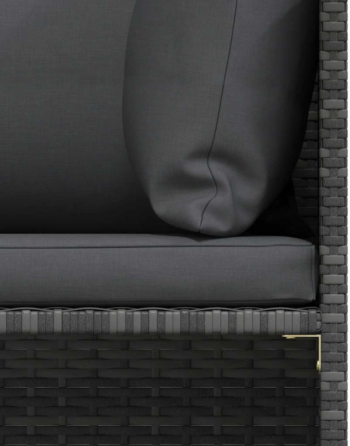 vidaXL Gartensofa 3-Sitzer mit Kissen Ecksofa Mittelsofa Sofa Lounge Gartenset Gartenmöbel Garten Ga