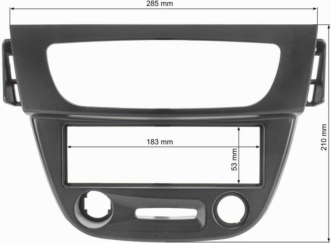 tomzz Audio 2445-032 Radioblende Set kompatibel mit Renault Megane III ab Bj.2008 Fluence ab Bj.2009