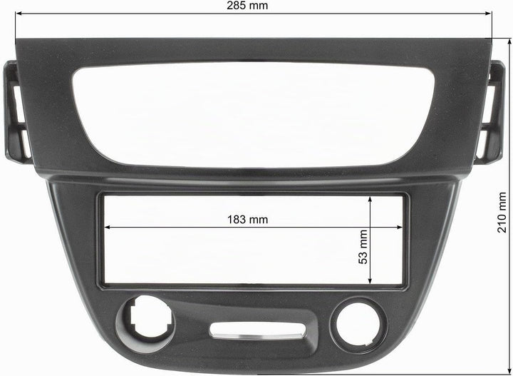 tomzz Audio 2445-032 Radioblende Set kompatibel mit Renault Megane III ab Bj.2008 Fluence ab Bj.2009