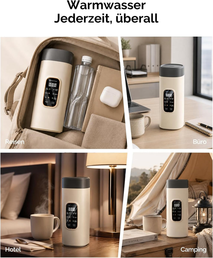 Maestri House Wasserkocher Klein 550ml, 6-in-1 Reisewasserkocher, Wasserkocher, Schnelles Aufheizen,