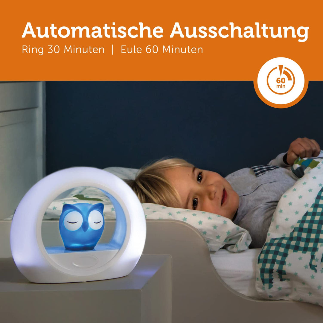 ZAZU Lou Eulen-Nachtlicht - Vertreibt Dunkelheit, Automatische Abschaltung, Weinsensor, Einstellbare
