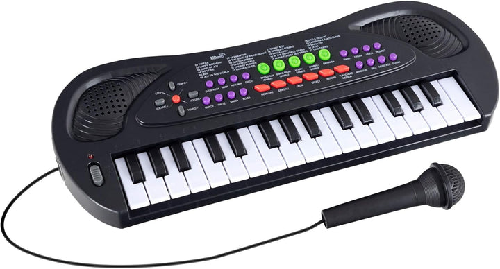 McGrey KK-3808 32 Tasten Spielzeug Keyboard - Kinder Keyboard mit Mikrofon zum Mitsingen und 8 Begle