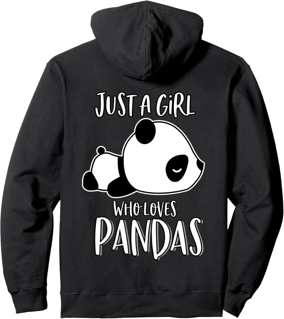 Just A Girl Who Loves Pandas Cute Funny Sleeping Panda Lover Pullover Hoodie