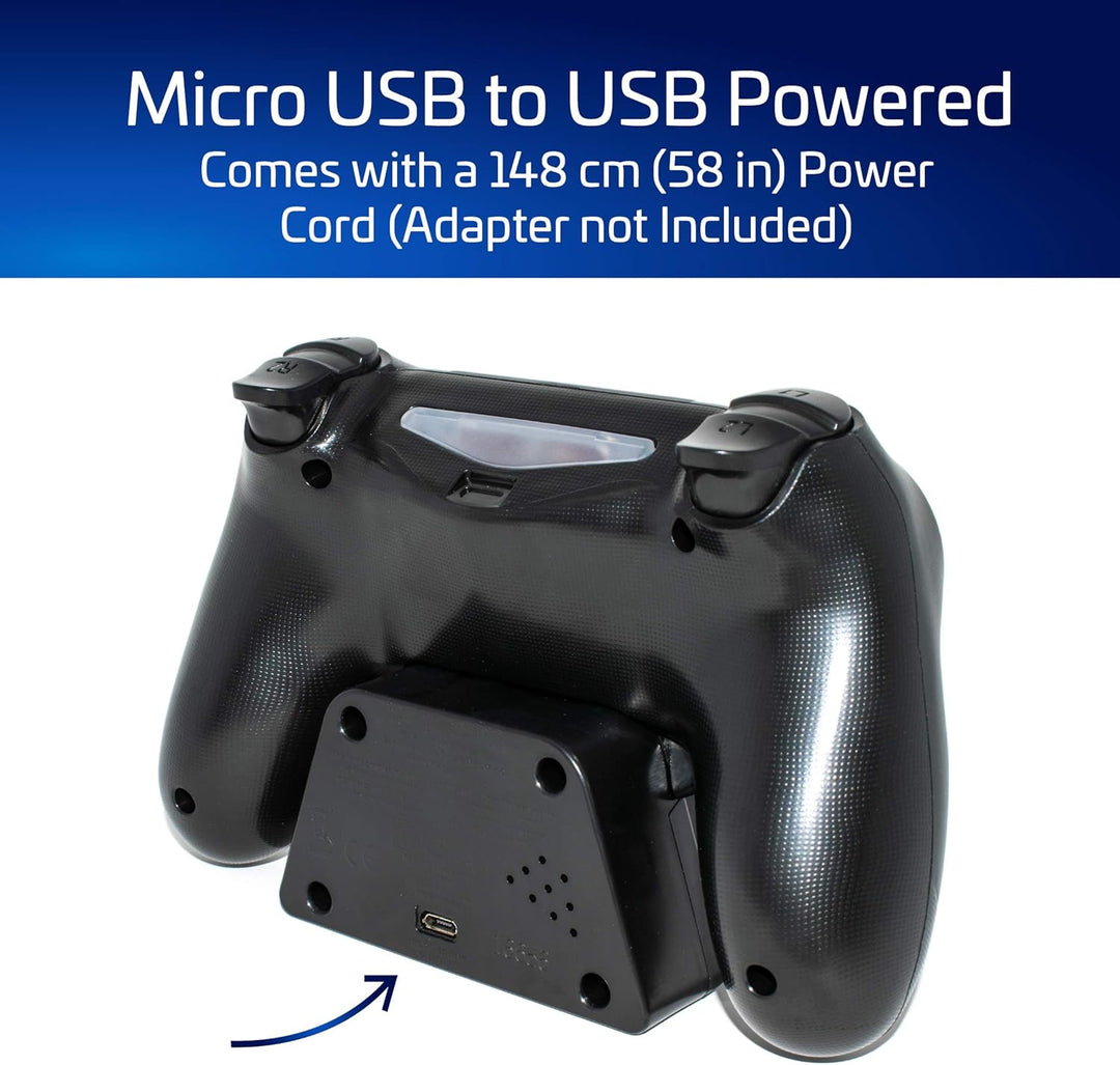 Paladone Digital Wecker LCD | PS4 Dualshock Controller Design | Verwenden Sie die Tasten, um Uhrzeit