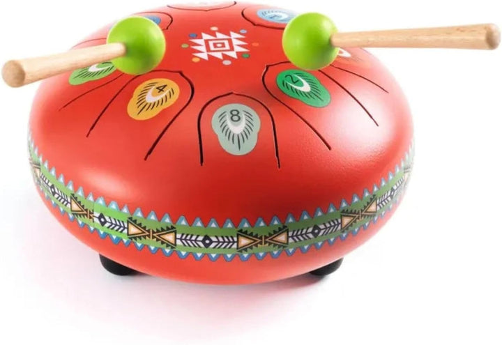 Djeco Musikinstrument Spielzeug - Animambo Zungentrommel rot 8 Töne FSC.