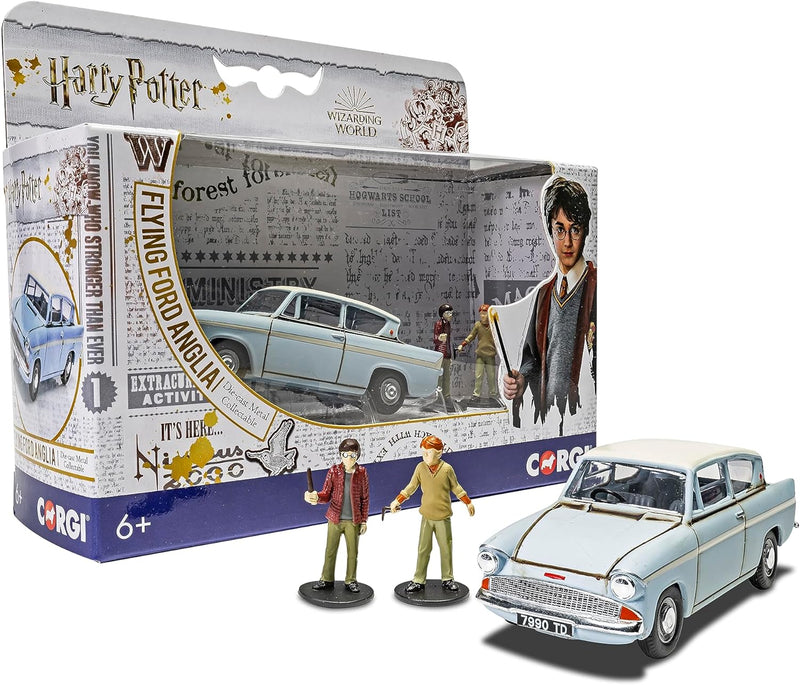 Harry Potter Verzauberter Ford Anglia, mit Harry- und Ron-Figur