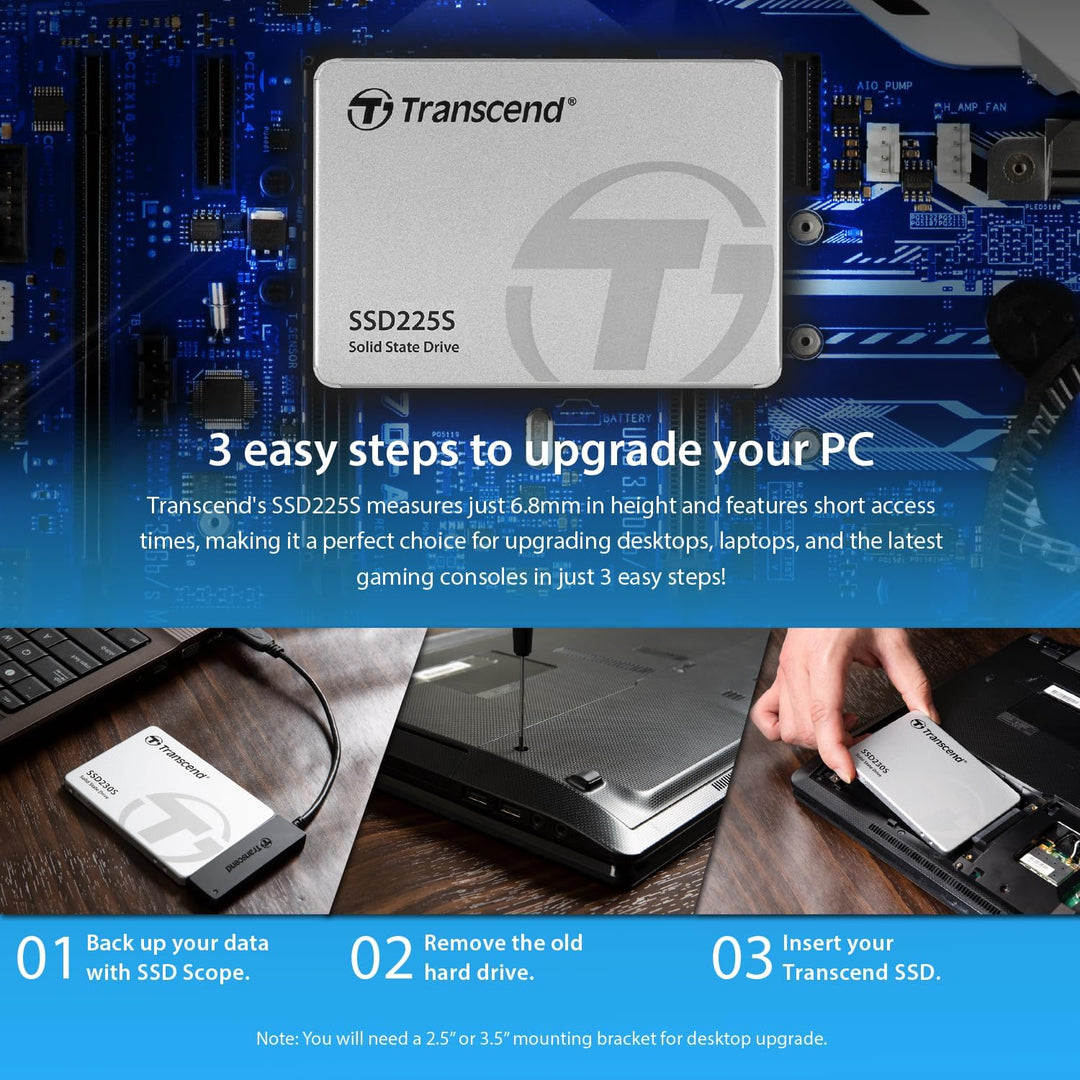 Transcend SSD225S 2.5" 500 GB Serial ATA III 3D NAND