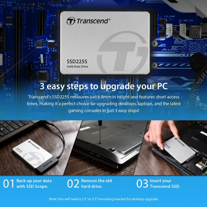 Transcend SSD225S 2.5" 500 GB Serial ATA III 3D NAND
