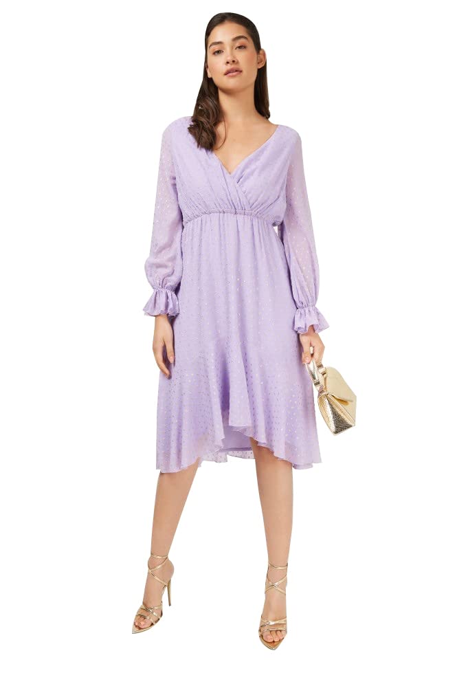 Little Mistress Damen High Low Kleid 40 Violett, 40 Violett