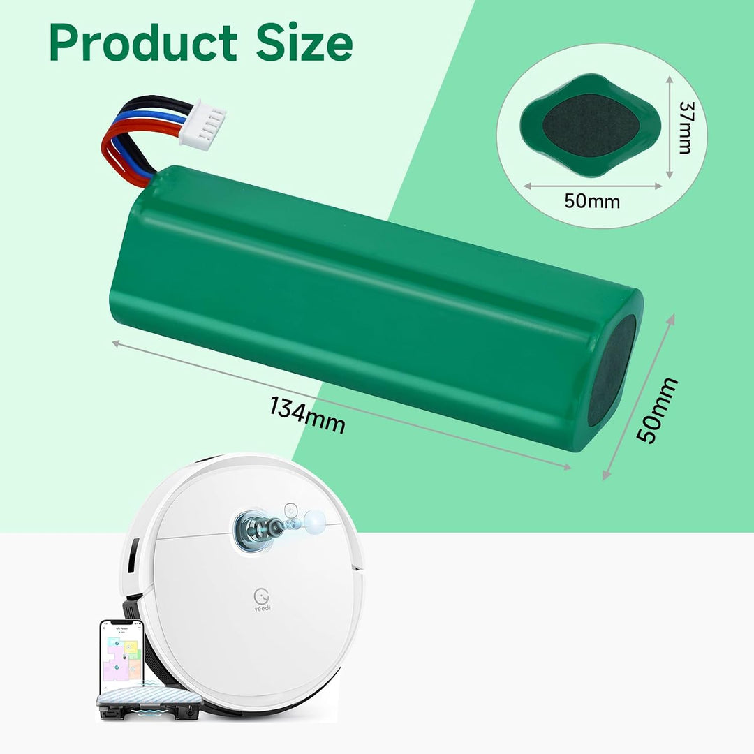 CITYORK Li-ion 6500mAh Ersatz Akku für Yeedi Vac 2 pro/Vac 2/Vac max, Akku für Ecovacs Deebot Ozmo 9