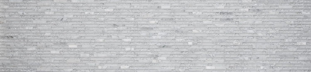 Glasmosaik Verbund Crystal/Stein mix weiss Transluzent Transparent 3D, Mosaikstein Format: 15x23/48/