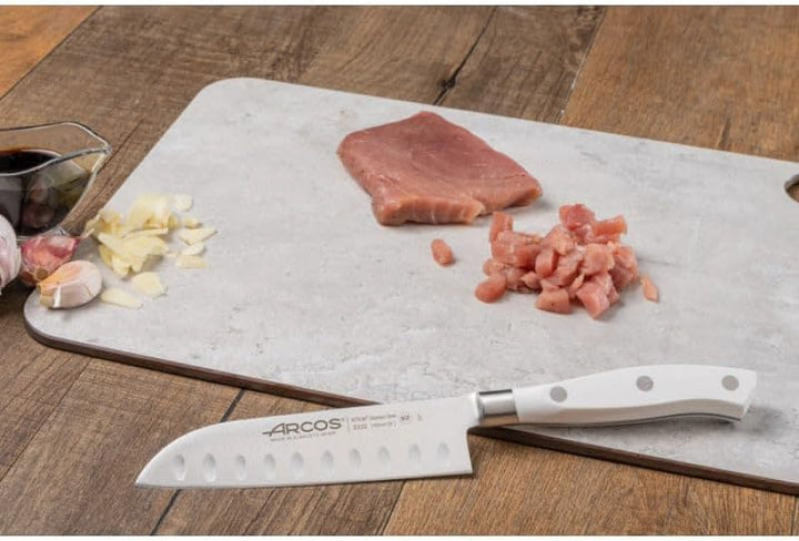 Arcos 233224 Serie Riviera Blanc - Santoku MesserMesserAsiatischerArt-KlingeausNitrumgeschmiedetemEd
