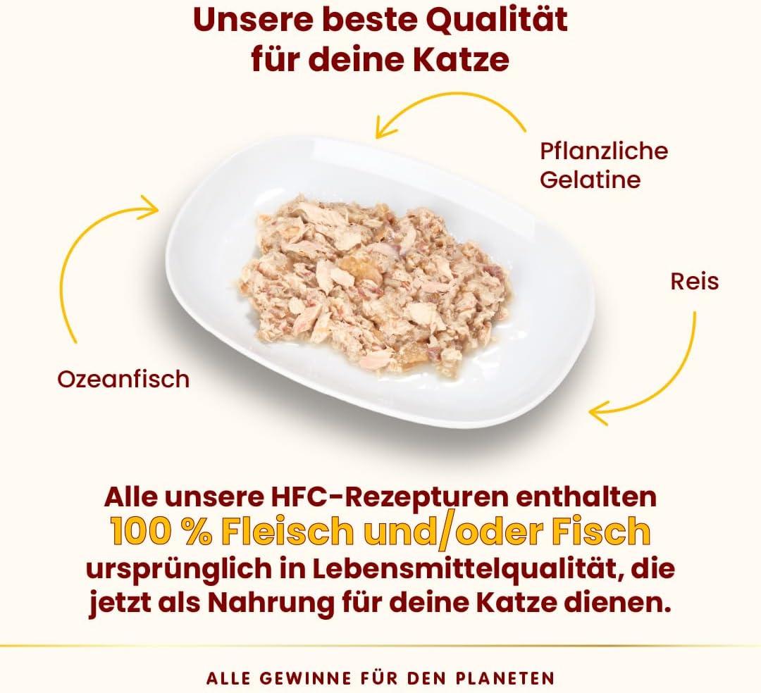 Almo Nature HFC Jelly Katzenfutter nass -Ozeanfisch 24er Pack (24 x 70g) Ozeanfisch 70 g (24er Pack)