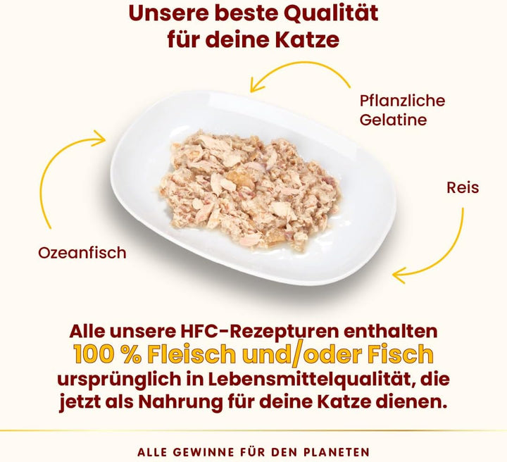 Almo Nature HFC Jelly Katzenfutter nass -Ozeanfisch 24er Pack (24 x 70g) Ozeanfisch 70 g (24er Pack)