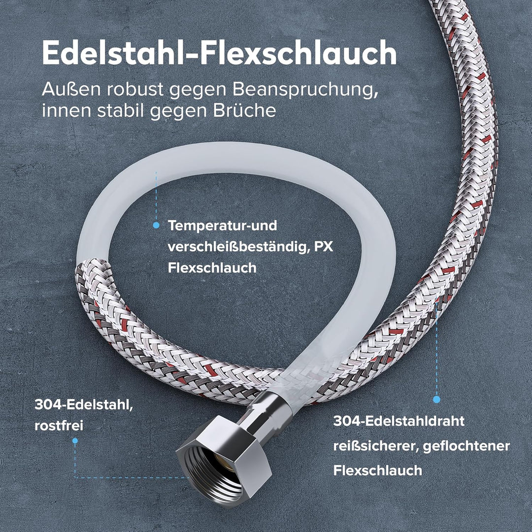 doporro Wasserhahn Bad, Waschtischarmatur mit Auslaufhöhe 156 mm, Vollmessing-Körper，Mischbatterie f
