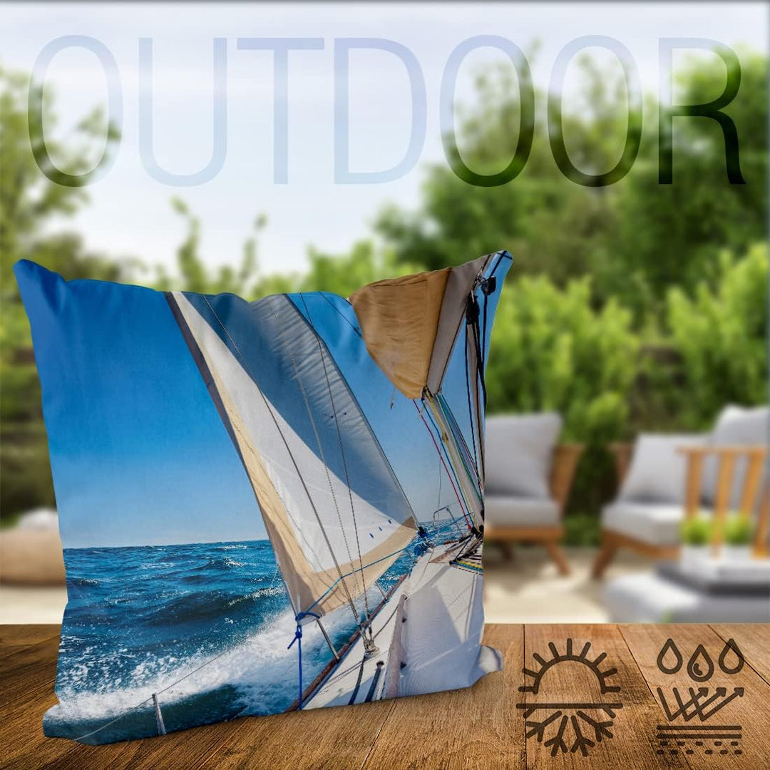 VOID Segelboot Segeln Kissenbezug Kissenhülle Sofakissen Kissen Deko Outdoor-Kissen Dekokissen, Kiss