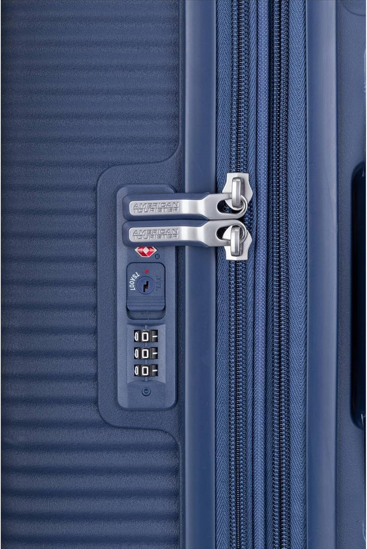 American Tourister Soundbox - Spinner L Erweiterbar Koffer, 77 cm, 110 L, Blau (Midnight Navy) Blau
