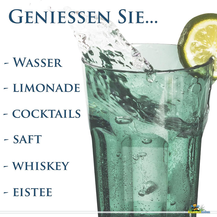 Melamin Geschirr Set Jesolo Blau für 6 Personen - Steingutoptik Spülmaschinengeeignet Essgeschirr Ca