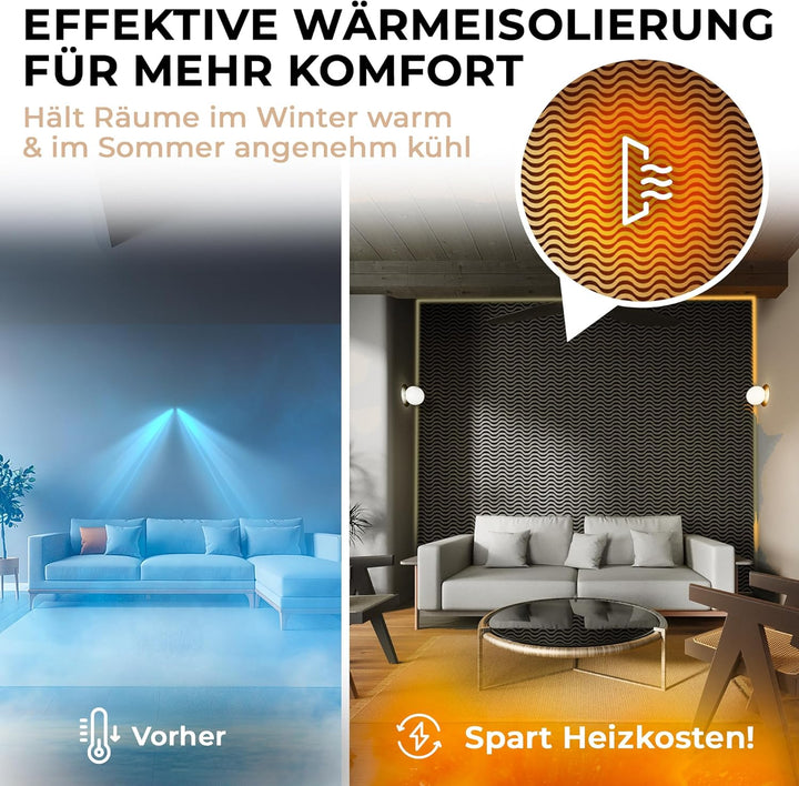 Good Materialzz® Akustikpaneele selbstklebend 115x60x5 cm,(2er Set) Wandpaneele aus Holz, Wandverkle