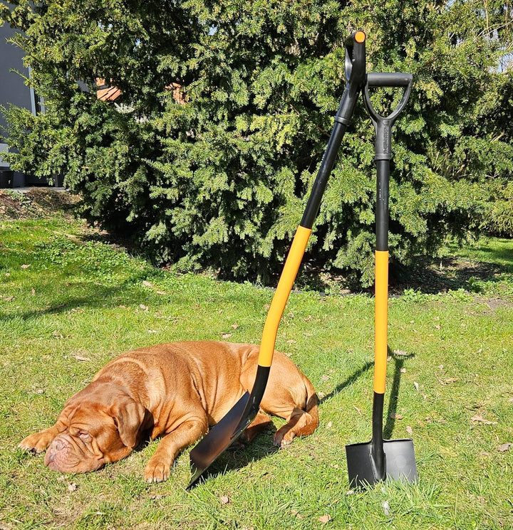 Mivos Ergonomic Spitzspaten aus Kohlenstoffstahl - 124 cm – Gärtnerspaten mit Gehärtetem Spitzblatt