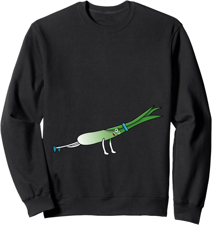 Lauch trainiert, Lauch Fitness, Lauch im Gym, lustiges Lauch Sweatshirt