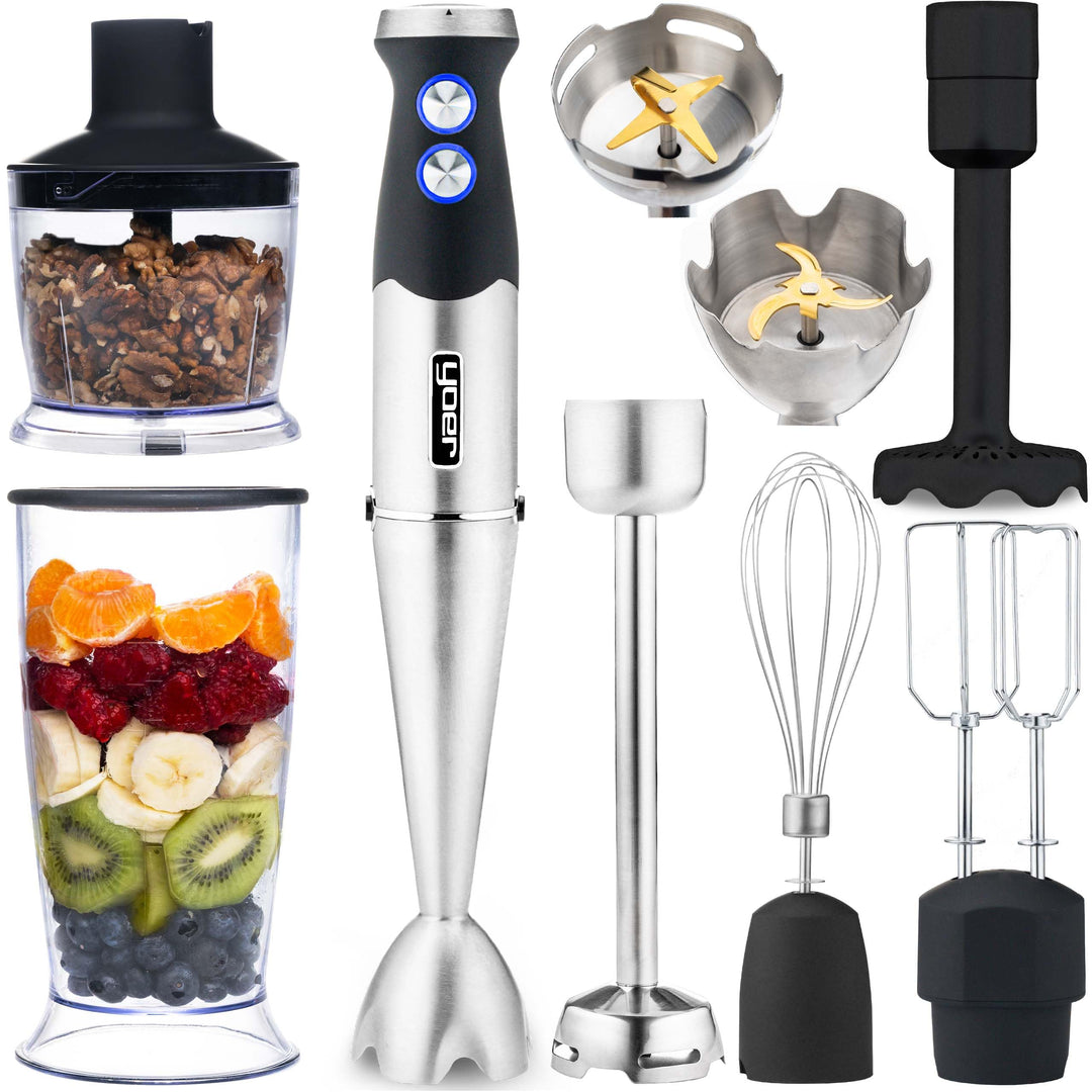 Yoer Six-Edge HB01S, Handmixer, 1500W, Multifunktional, Titanmesser, Turbo-Modus, ECO, 25 Einstellun