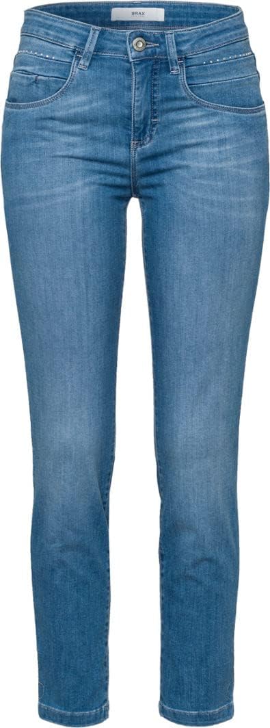 BRAX Damen Style Shakira S Verkürzte Light Denim Jeans 26W / 32L Used Summer Blue, 26W / 32L Used Su