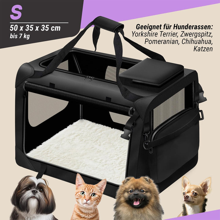 Hunde-Transportbox Tier Hundebox Transporttasche faltbar Hundetasche Haustier-Transport Atmungsaktiv