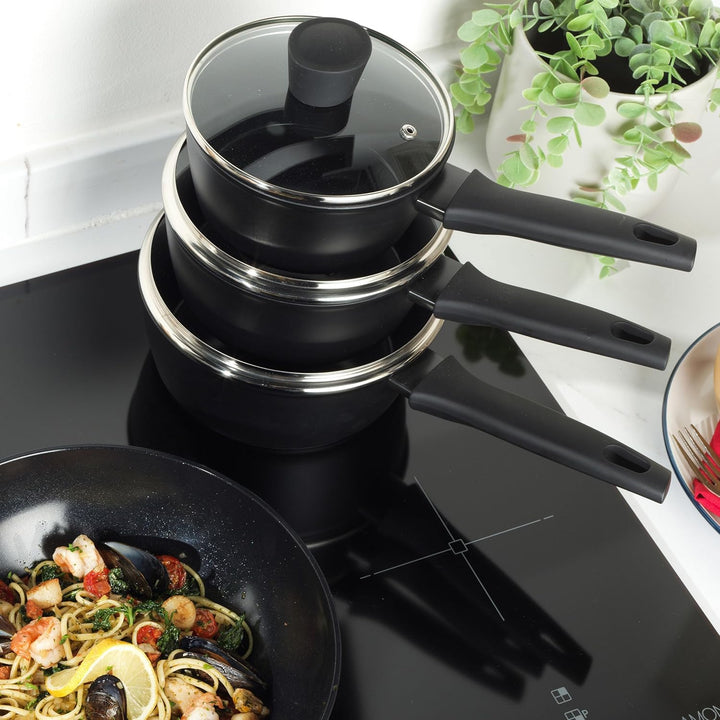 Russell Hobbs RH03258EU7 Verde Thermocollar 16 cm Kochtopf mit Deckel - gesunde keramische Antihaftb