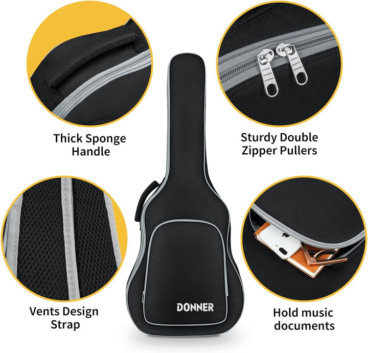 Donner Gitarrentasche 41 Zoll - 5mm Dicke, 41 Zoll - 5mm Dicke
