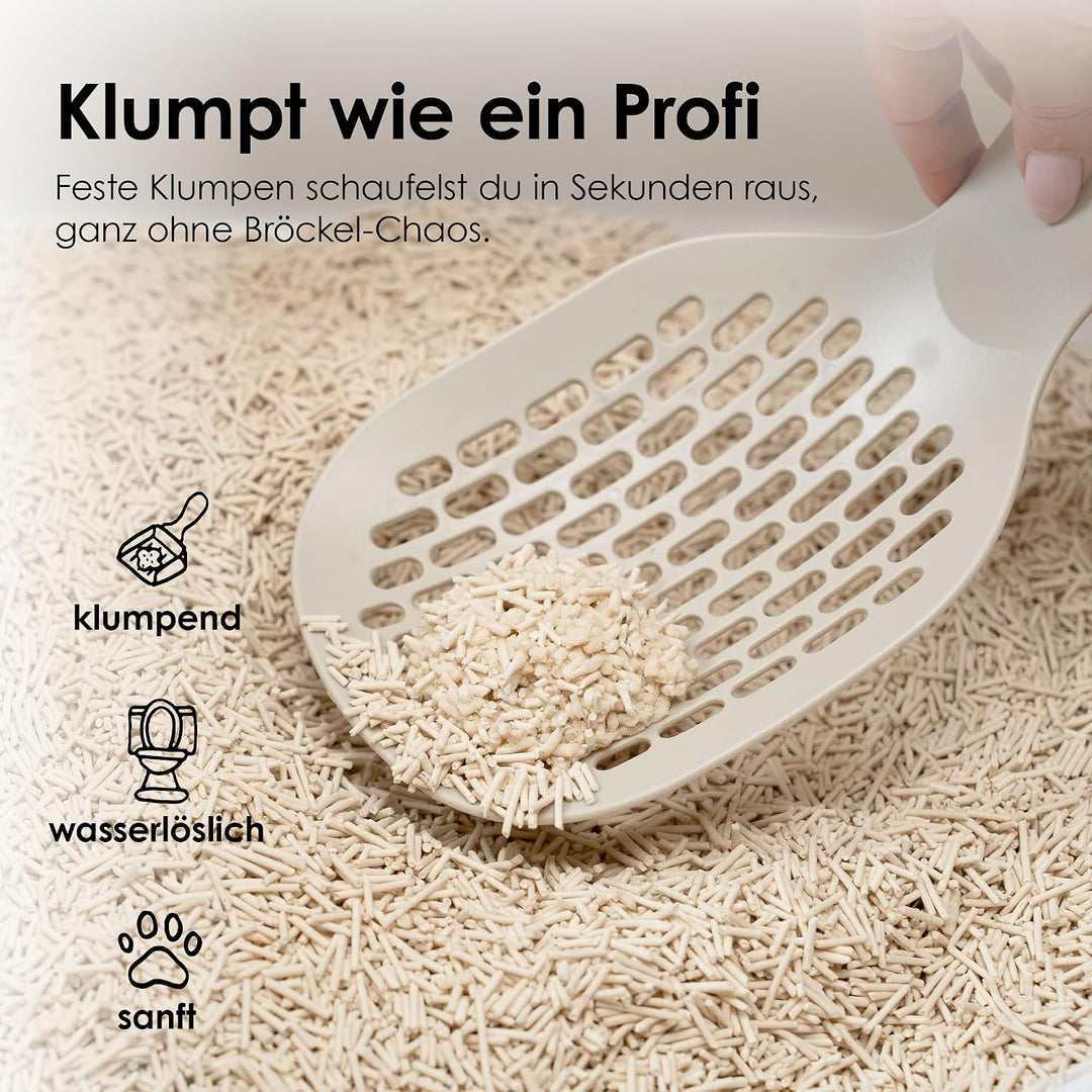 LucyBalu® TOFU Katzenstreu | Klumpendes Katzen Streu | Geruchsbindend und nachhaltig | 4er Set | 24