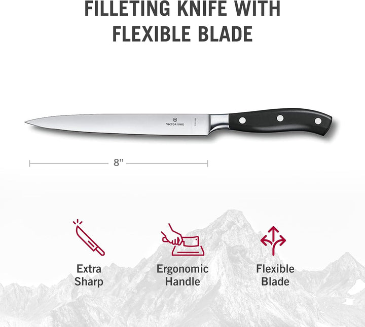Victorinox Grand Maître Filetiermesser, Geschmiedet, Klinge 20 cm, in Geschenkschachtel, Made in Swi