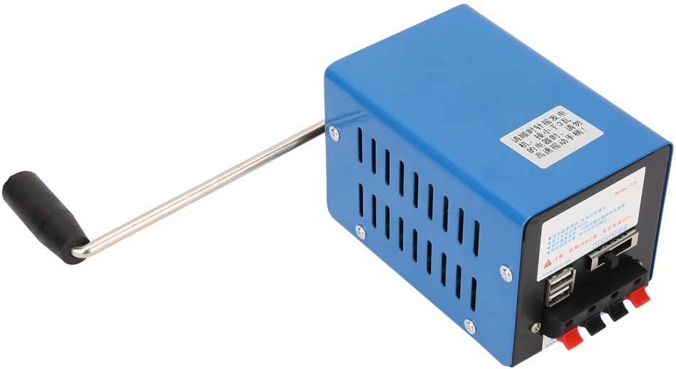 Handkurbel Generator, Kurbelgenerator Generator USB Aufladung Tragbarer Ladegenerator Notladedynamot