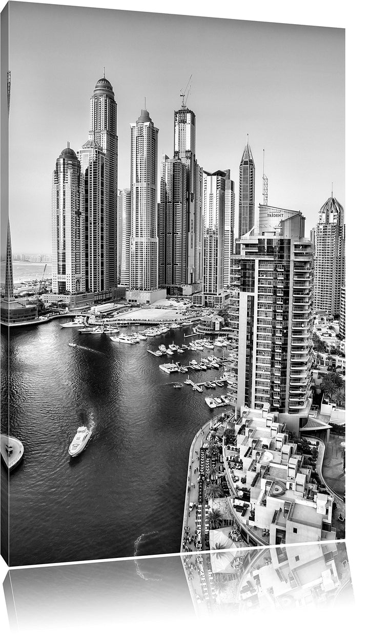Pixxprint Dubai Metropole als Leinwandbild/Grösse: 100x70 / Wandbild/Kunstdruck/fertig bespannt, 100