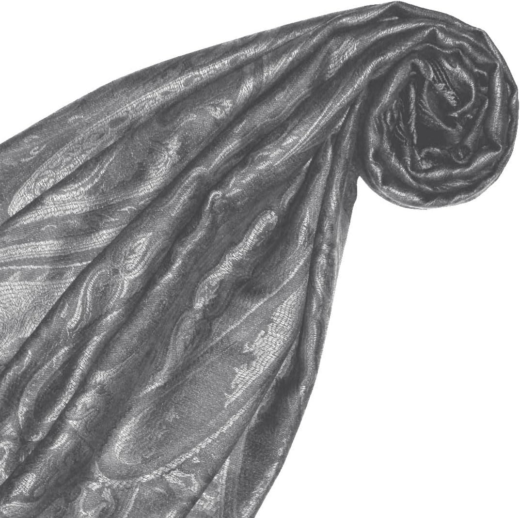 Lorenzo Cana Pashmina Damen - Schal Schaltuch jacquard gewebt 100% Seide Paisley Muster Seidenschal