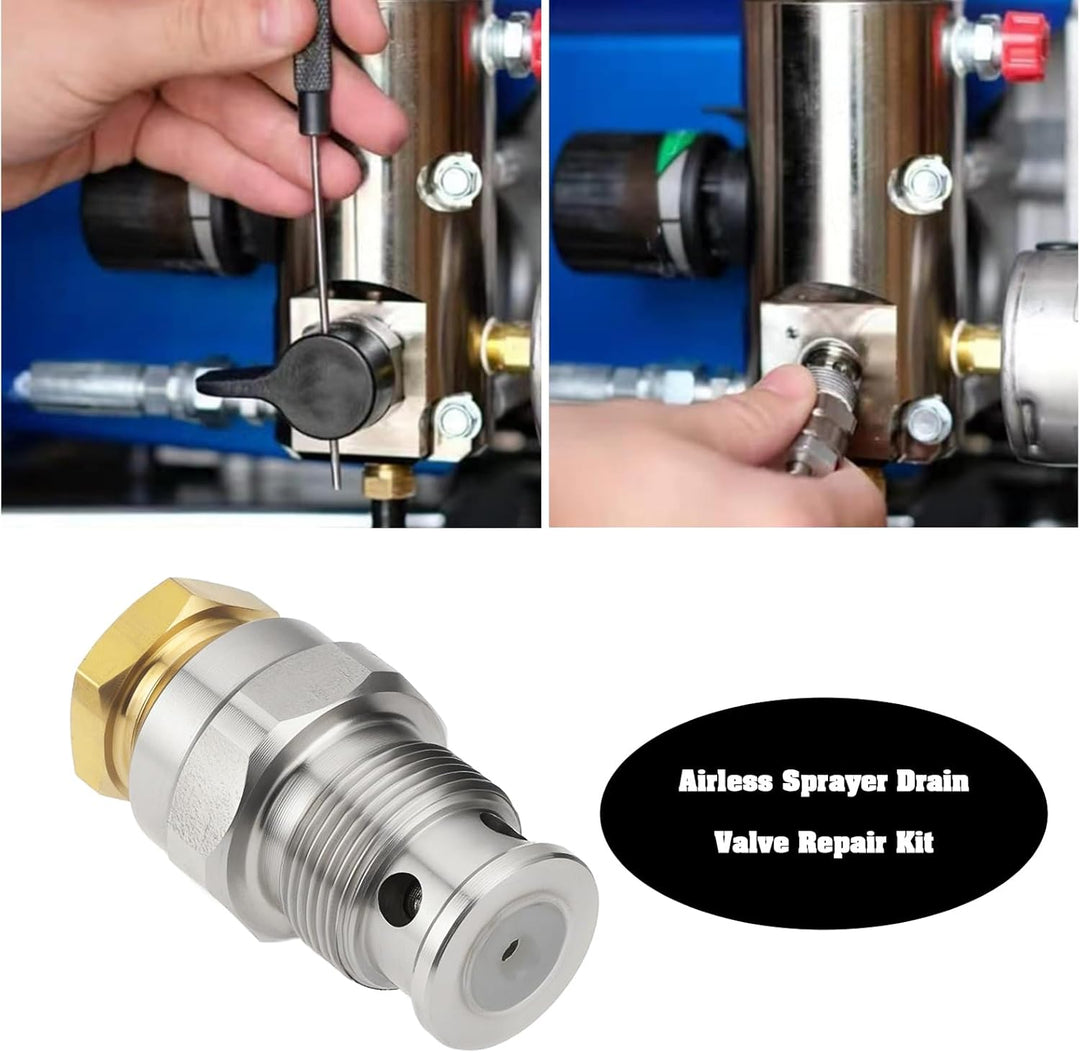 SG Store 1 Satz Airless-Sprühmaschine Ablassventil Reparatursatz Kompatibel mit Airless-Farbsprüher