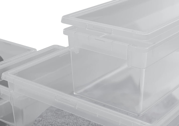 TERRY 4PZ Light Box 52 XL Vorratsdosen Set mit Deckel, Kunststoff, durchsichtig, 4 Unità, 4 mit Deck