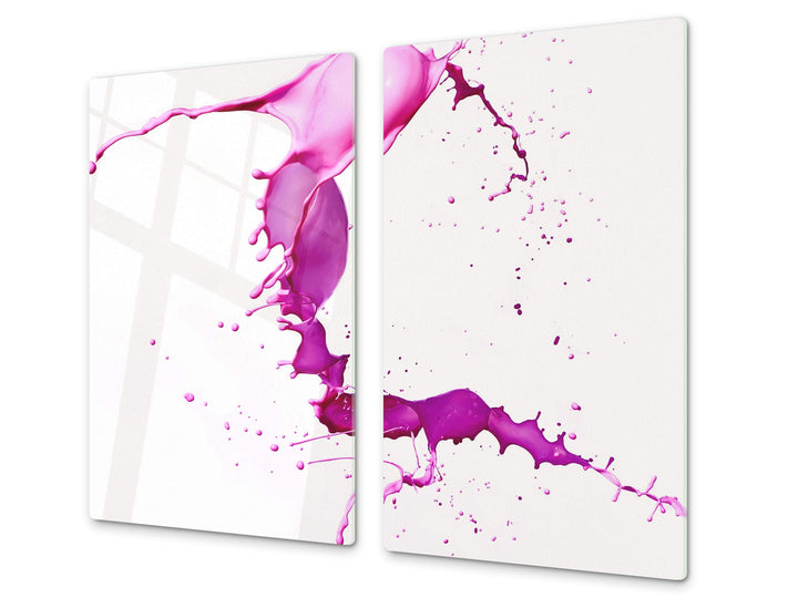 Schneidbrett aus Hartglas und schützende Arbeitsoberfläche – Schneideplatten SINGLE mit 60 x 52 cm u