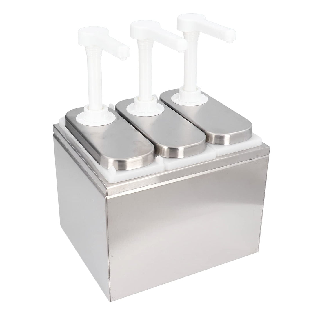 Saucenspender, 1 l, Sossenspender Pumpe, mit Sockel, Abnehmbar, für Ketchup, Salatdressing, Sojasauc