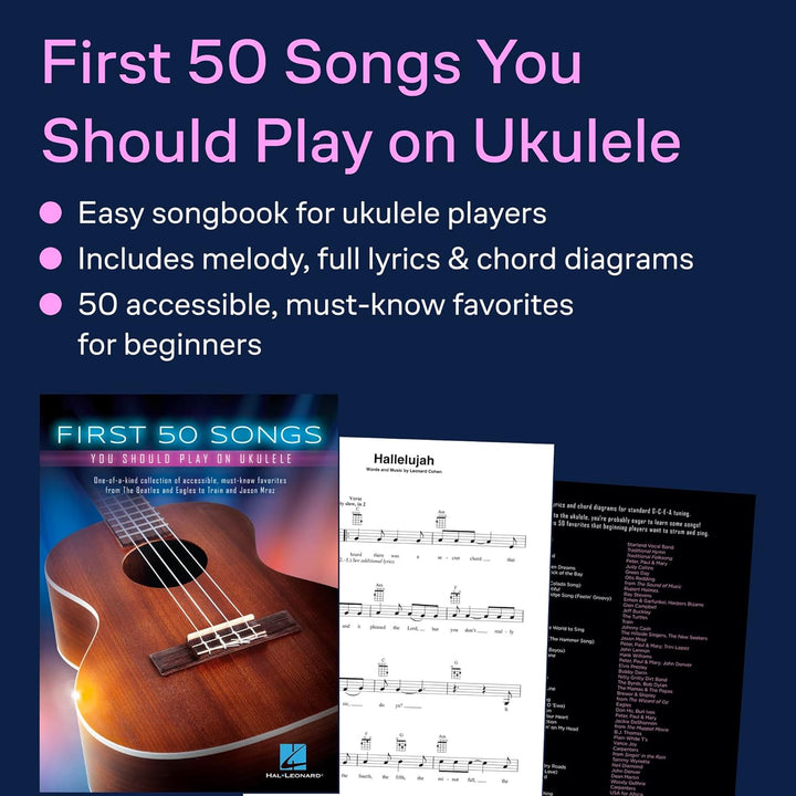 First 50 Songs You Should Play On Ukulele: Noten, Sammelband für Ukulele, Taschenbuch