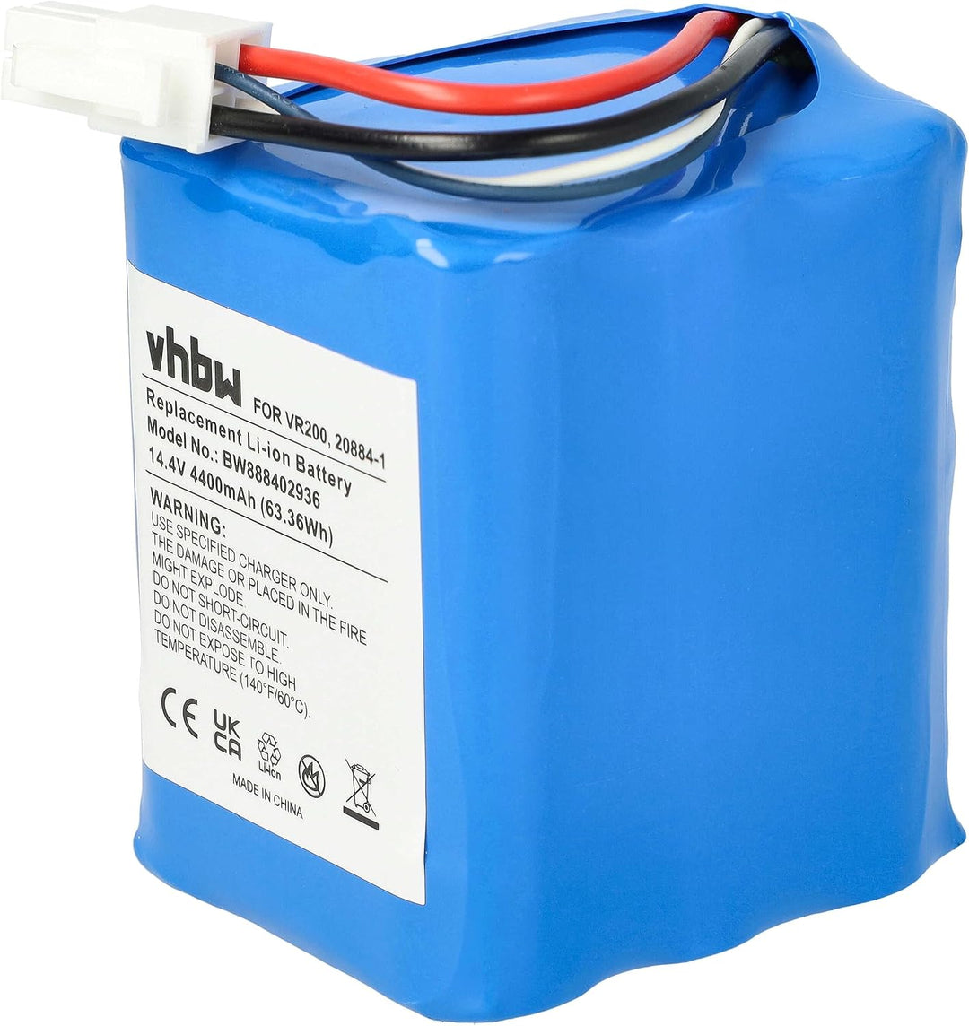 vhbw Akku kompatibel mit Vorwerk Kobold VR200 Saugroboter (4400 mAh, 14,4 V, Li-Ion)