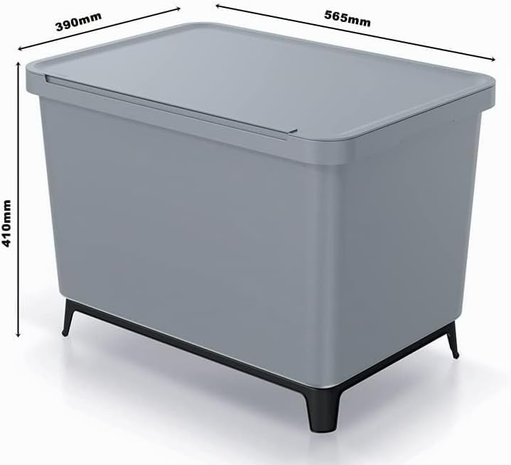 Mülleimer 3er Set 1x 23L + 2x 10L Müllbehälter Abfalleimer 43L Mülltrennsystem Müllsammler Set Einsä