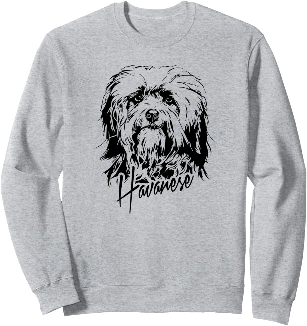 Havanese Hund Hunderasse Portrait Hundeportrait Sweatshirt