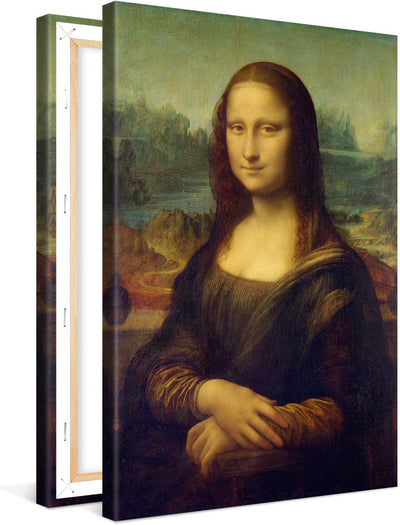 PICANOVA – Leonardo da Vinci – Mona Lisa 40x60cm – Bild auf Leinwand – Premium Kunstdruck Auf 2cm Ho