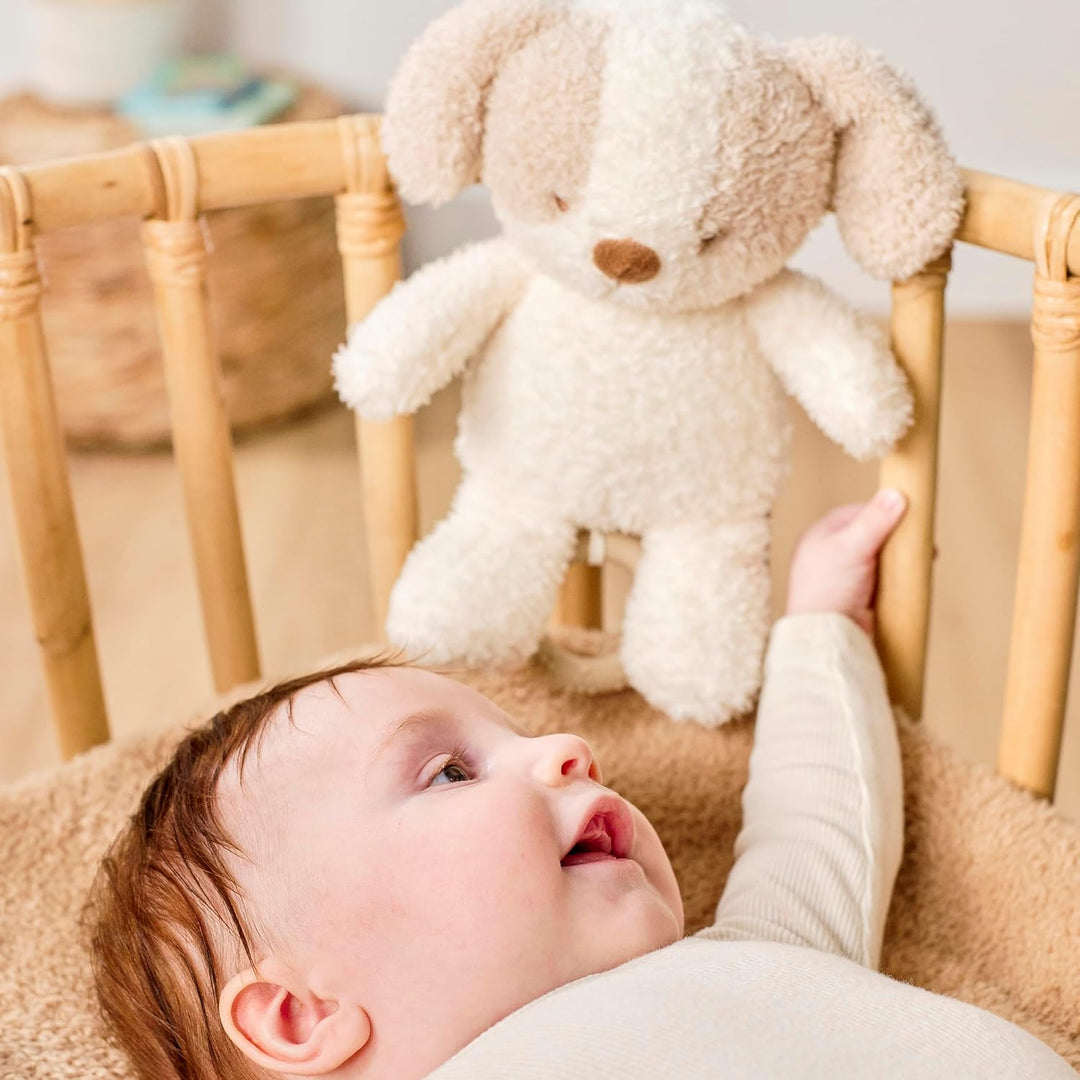 Nattou Spieluhr, Baby-Hund, Wiegelied «La-Le-Lu», Mit Ring, 100% Polyester, Teddy, Ecru