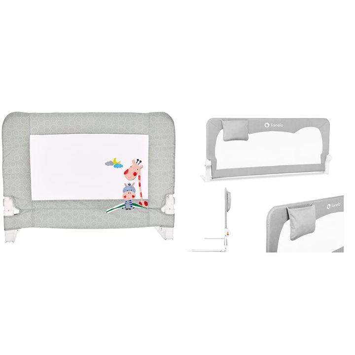 Interbaby BR001 90cm Bettbar für Babys und Kinder. Modell: Giraffe, grau, 2.6 kg & Lionelo Hanna Bet