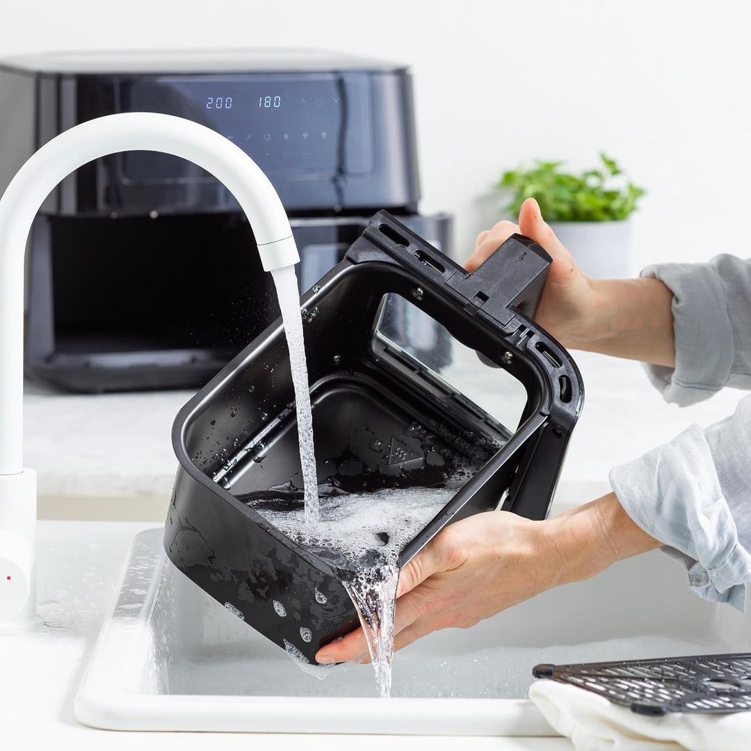 GreenPan Bistro 9-in-1 XL Air Fry Ofen, 2 Frittierkörbe (2 x 4L), Antihaftbeschichteter Korb,Schnell