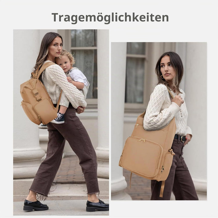 CEI-CEI Neopren Wickelrucksack Grosse Wickeltasche für Neugeborene, wasserdichter Reise-Rucksack für